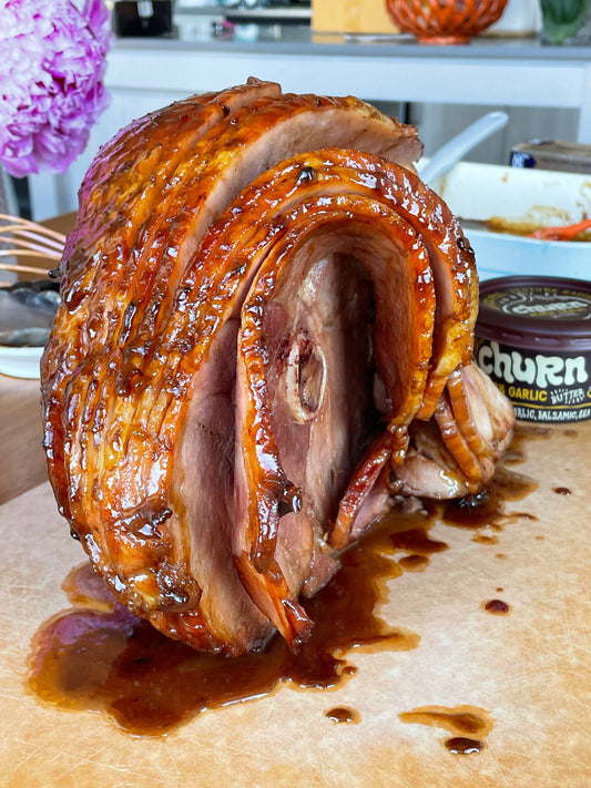 Black Garlic Butter Honeybaked Ham