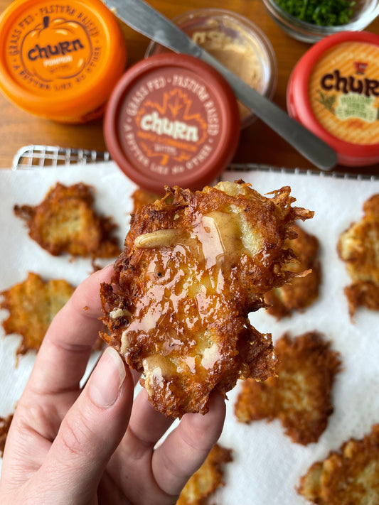 Maple & Cinnamon Butter Latkes!