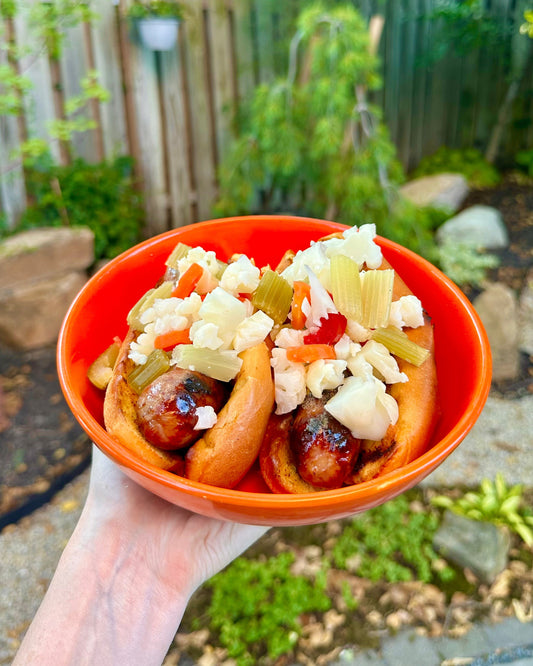 Grilled Italian Sausage with Giardiniera