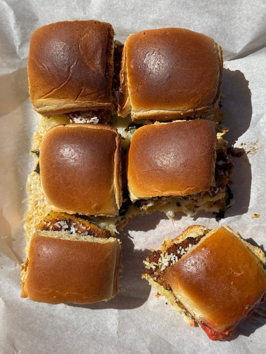 Chicken Schnitzel Parmesan Sliders with Four Herb Butter