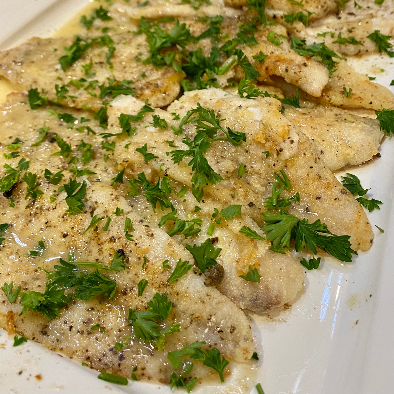 Dover Sole Meuniere with Garlic & Shallot butter