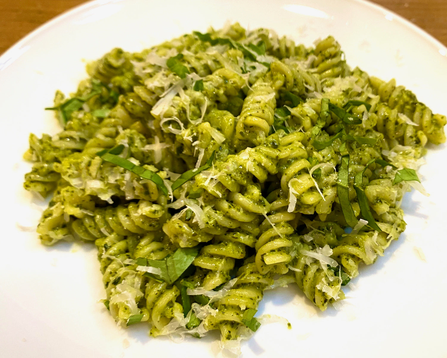 fusilli with garlicky kale pesto and pesto butter