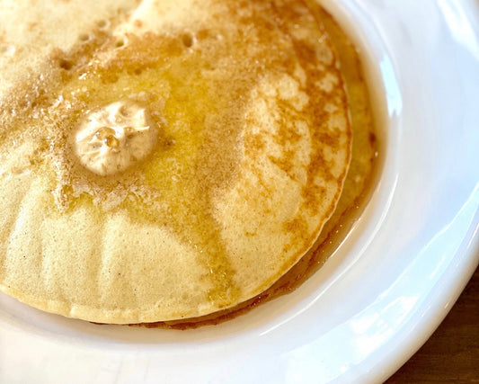 Lemon Ricotta Pancakes with Maple and Cinnamon Butter (gluten free!)